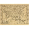 thumbnail image 2 of World Map 32x25 Gold Ornate Wood Framed with Double Matting Museum Art Print Titled - Asia 1802, 2 of 4