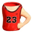 thumbnail image 2 of Basketball Jersey Pattern resin Mug, Creative Arm-Handle Design, Red With Number 23 Print - Ideal For Basketball Fans, Daily Use, Office, Home, Gifts Giving For S, Teens, 2 of 6