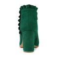 thumbnail image 2 of BLISSFUL STEP Valentine's Women's Ankle Boots Pointed Toe Zip-Up Block Heel Emerald Green 9, 2 of 8