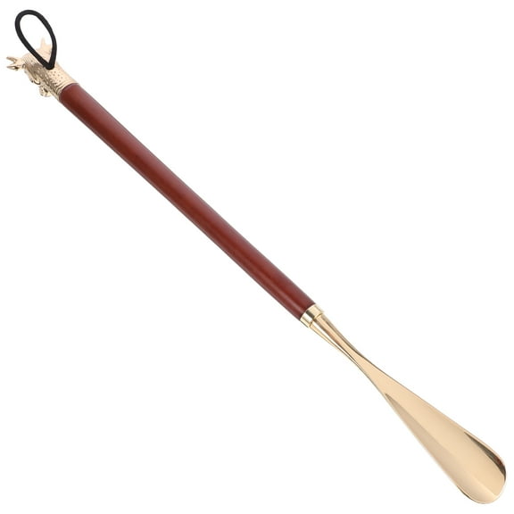 LOLIPPYY Boot Shoe Horn 1Pcs Brown Wood Long Handle Back Strain Prevention Travel