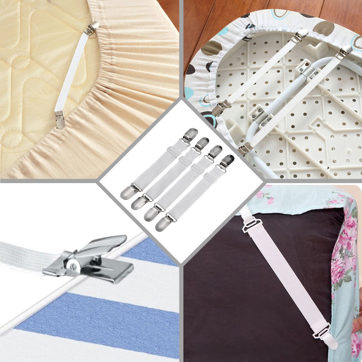 HK Adjustable Bed Straps for Sheets Bed Sheet Fasteners Suspenders ...