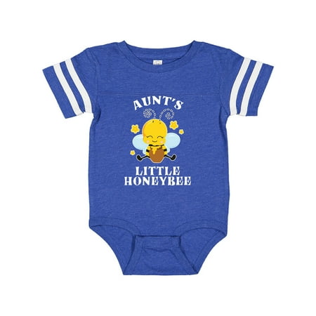 

Inktastic Cute Bee Aunt s Little Honeybee with Stars Gift Baby Boy or Baby Girl Bodysuit