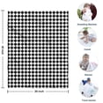 thumbnail image 4 of Black White Diamond Checkered Pattern Blanket,Comfortable Soft Flannel Throw Blanket,All Season,Warm Lightweight Blankets for Sofa Bed Couch Living Room Chair,30"x40", 4 of 4