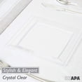 thumbnail image 4 of Ilyapa 50 Pack 6 Inch Disposable Dessert Plates, Plastic Party Sets for 50 Guests, Clear Appetizer and Cake Plates 6", Party & Dinner Accessories, Square, 4 of 7