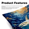 thumbnail image 2 of Starry Shark Velvet Throw Pillow Covers Set of 2 with Unique Patterns for Bed and Sofa, Available in 16x16, 18x18, and 20x20 Inches for Various Occasions, 2 of 6