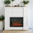 thumbnail image 7 of 24" Electric Fireplace Insert, Retro Recessed Fireplace Heater with Realistic Flame, Remote Control and Adjustable Brightness, 750/1500W, Black, 7 of 7