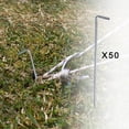 thumbnail image 3 of 50x Piquets de Tente Piquets de Tente Robuste Robuste Polyvalent Sol Clou Piquets de Tente en Alliage d'Aluminium pour Filet Bâche Randonnée Voyage Plage 0.5cmx20cm, 3 of 10