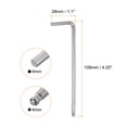 thumbnail image 2 of Uxcell Ball End Hex Key Wrench 4mm CR-V L-Shape Long Arm Hexagon Metric Wrenches Repairing Tool, 2 of 8