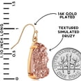 thumbnail image 4 of Humble Chic Rose Gold Druzy Earrings for Women Dangling - Druzy Teardrop Dangles, 4 of 9