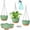 Green, variant on Diigabo 3-Pack Self-Watering Hanging Planters with Drainage Hole, 8.3" Multi-Color Flower Pots with Chains & Hooks for Indoor Outdoor Balcony Garden Patio Décor(Multi-color)