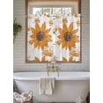 thumbnail image 7 of Tier Curtains 45 Inches Long, Orange Sunflower Window Treatment Curtain Drapes, Spring Summer Botanical Flowers Small Curtain Drapes for Bathroom Laundry Room, 27.5"x45", 2 Panels, 7 of 7