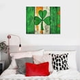 thumbnail image 5 of Nawypu Rustic Wooden Irish Flag with A Four Leaf Clover Canvas Wall Art Prints Photo Contemporary Paintings Decorative Artwork Wall Decor Wood Frame Gallery, 5 of 6