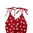 thumbnail image 3 of FOCUSNORM Girls Playsuit with Belt, Polka Dot Romper, Ruffles Strap Jumpsuit, 3 of 5