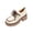 White, variant on Women Multi-Layer Strap Gloss Lace Up Platform Loafers, Smooth Shiny Textile, Thick Cloud Cushion Insole, Deep Lug Anti Slip Outsole, Retro Preppy Silhouette for Campus Shopping Daily,Black 5.5