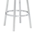 thumbnail image 6 of Madrid 30" Bar Height Swivel Gray Faux Leather and Brushed Stainless Steel Bar Stool, 6 of 11