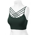 thumbnail image 4 of Women's Novelty Bras Seamless Triple Criss-Cross Front Bralette Sports Bra (No Pad), 4 of 4
