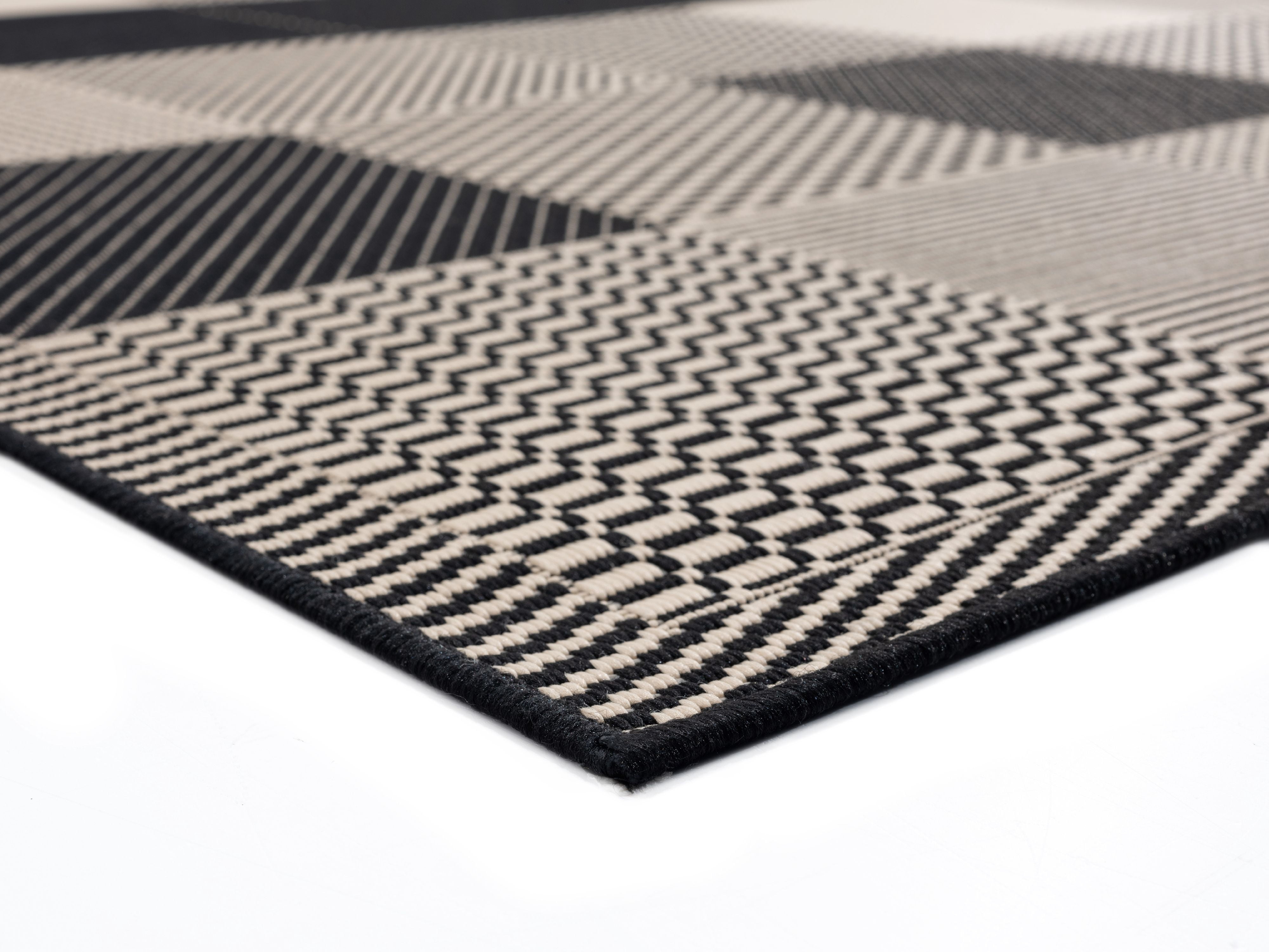 United Weavers Mali Dabeda Contemporary Geometric Area Rug, Black, 5'3" x 7'6"