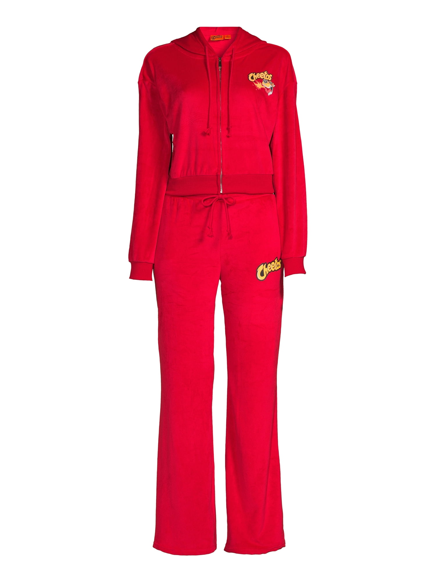 Cheetos Junior's Flamin Hot Velour Hoodie & Pant Graphic Set, 2-Piece