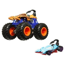 Hot Wheels Monster Truck & Car, 1:64 Scale Die-Cast Truck & Car (Styles May Vary)