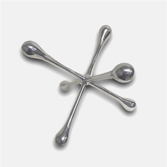 12 x 12 x 9 in. Silver Cantillo Extra Large Decorative Jack Sculpture