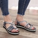 thumbnail image 4 of Sandalias con punta abierta para mujer a la moda, zapatillas con nudo, zapatos planos romanos para la playa Wmkox8yii  FOPL202, 4 of 6