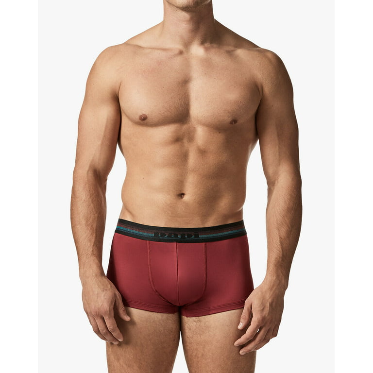 Papi 2-Pack Brazilian Trunk Underwear - UMPA107 (Chiseled Stone/Beet Red, XL)  