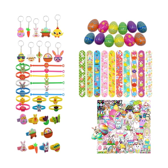 Easter Egg Fillers & Basket Stuffers Toy Set, Assorted Easter Party Favor Toys, Egg Hunt Supplies, Classroom Prizes & Holiday Gifts