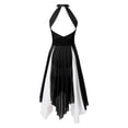 thumbnail image 4 of CHICTRY Womens Mesh Sleeveless Lyrical Modern Dance Costume Halter Neck Backless Flowy Dress, 4 of 7