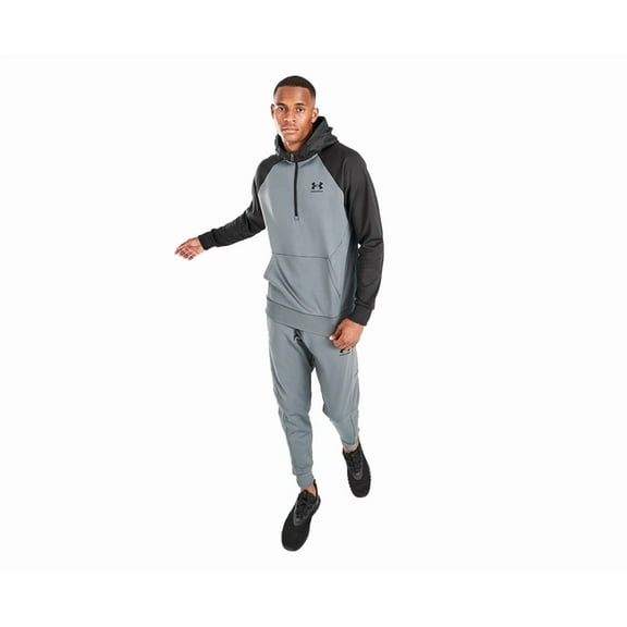 Under Armour AF Half-Zip Mens Active Hoodies Size S, Color: Grey/Pitch Grey
