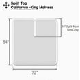 thumbnail image 6 of Cotton Metrics 600TC 100% Cotton Top Split Cal King Sheets Sets for Adjustable beds - 34" Split Top Cal-King Sheets Fits Upto 18" Deep Pocket Color Grey, 6 of 7