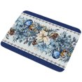 thumbnail image 2 of Area Rug Indoor Outdoor 47.2"x63", Navy Blue Christmas Absorbent Non Slip Accent Carpet, Poinsettia Xmas Ball Berry Winter Low Profile Floor Mat for Entryway Foyer Living Room Bedroom Mudroom Patio, 2 of 9