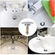 thumbnail image 5 of Drenaje de latón con núcleo emergente de superficie redonda grande, tapón de drenaje para fregadero tipo empuje, tapón emergente para fregadero de cocina, baño, bañera, latón macizo cromado, 5 of 5