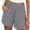 Grey, variant on Summer Thin Outerwear High Waist Wide Leg Slimming and Relaxed Casual Base Cotton Shorts Black S