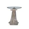 thumbnail image 4 of Powell Wendy Whale Indoor Accent Side Table with Glass Top, 23" Tall, Distressed Natural Driftwood, 4 of 9