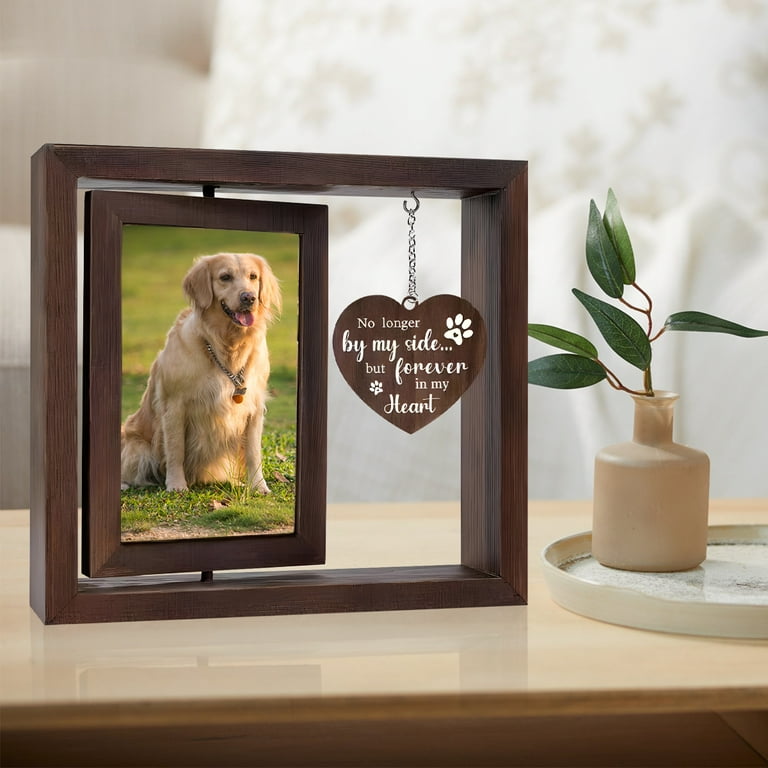 Pet Memorial Picture Frame - "You Were And Always Will Be My Best Friend" Wooden Frame For 4x6 Photo, Wall Or Tabletop Display