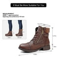 thumbnail image 6 of STQ Women's Combat Boots Lace up Ankle Booties Brown US 7, 6 of 7
