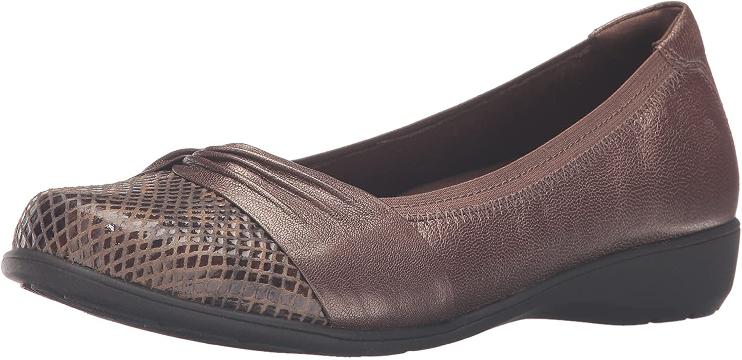 Aravon Womens AndreaAR Slip On Shoes, Bronze, US 6.5