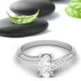 thumbnail image 5 of AVDAN 1.56 Cts Oval Moissanite Diamond 925 Sterling Silver Solitaire Accent Woman Ring, 5 of 7
