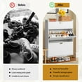 thumbnail image 4 of Ktaxon Modern Shoe Cabinet with 2 Flip Doors & Adjustable Storage Rack 16 Pairs, Top Drawer for Hallway Entryway , White, 4 of 28