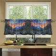 thumbnail image 4 of Yayeee Kitchen Curtains Tier Set of 2 Light Filtering 57"x24" Over Sink Window Panels, Mountains and Forests, 4 of 7