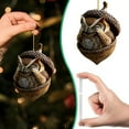 thumbnail image 2 of CoreLiving Forest Animal Acorn Ornaments, Acorn Dreams Christmas Tree Ornaments Set, Cozy Rustic Woodland Animal Decor for Holiday Home Gifting, Cute 2D Flat Acrylic Pine Cone Decorations, 2 of 8