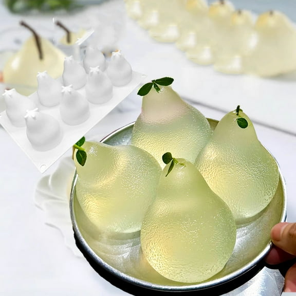 8 Cavity Pear Shape 3D Silicone Cake Baking Mold For Mousse Truffle Brownies Pan Molds Silicone Pastry Tool Cakes