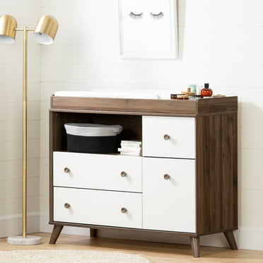 Maykoosh French Country Changing Table With Drawers And Open Storage