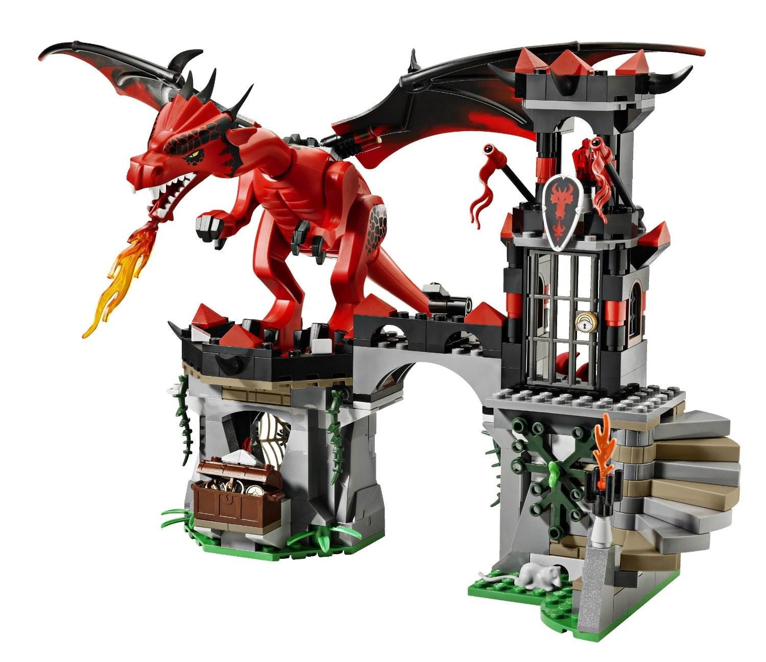 Mængde penge Krav gullig LEGO? Castle The Dragon Mountain w/ Minifigures, Catapult, & Tower | 70403  - Walmart.com