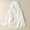 White, variant on Womens Linen Cotton Hooded Jacket Sun Protection Button Up Cardigan Lightweight Casual Coat White Size XL