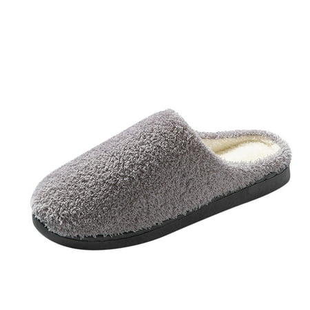 

Qufokar Mens Leather Dress Shoes Casual Mens Size 13 Slippers Extra Wide Fashionable Autumn And Winter Men Slippers Flat Bottom Non Slip Short Plush Warm Comfortable Solid Color Round Toe