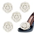 thumbnail image 1 of Uxcell 4-Pack Clips Decorativos de Rosa para Zapatos, Broches de Flor de Moda de Cuero Sintético Removibles [Beige], 1 of 7