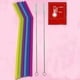 thumbnail image 2 of Reusable Silicone Flexible Bend Smoothies Straws With Cleaning Brushes 6pcs, 2 of 3