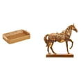 thumbnail image 1 of Cestas de almacenamiento,Cestas de almacenamiento de cocina tejidas con asas hechas a mano,Estatuas de caballos,Estatuas de caballos Figura de caballo Figura de caballo,Escultura de caballo, 1 of 8