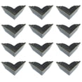 thumbnail image 1 of Juego de 12 protectores de esquina de muebles de estilo antiguo de metal vintage para joyero de mesa, 1 of 5